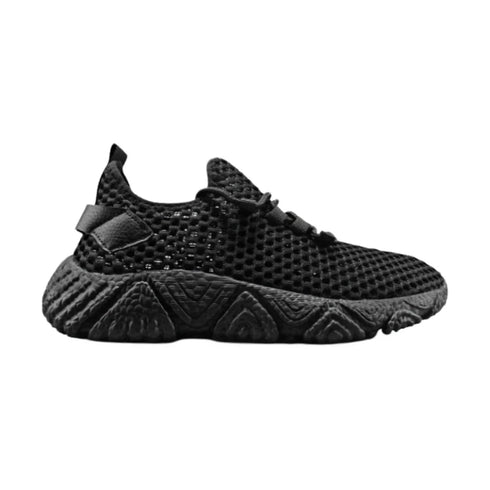 All-Black Breathable Mesh Outdoor Sport Shoes - Cloudstep