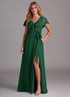 Elegant V - Neck Tie - Waist Maxi Dress - Light